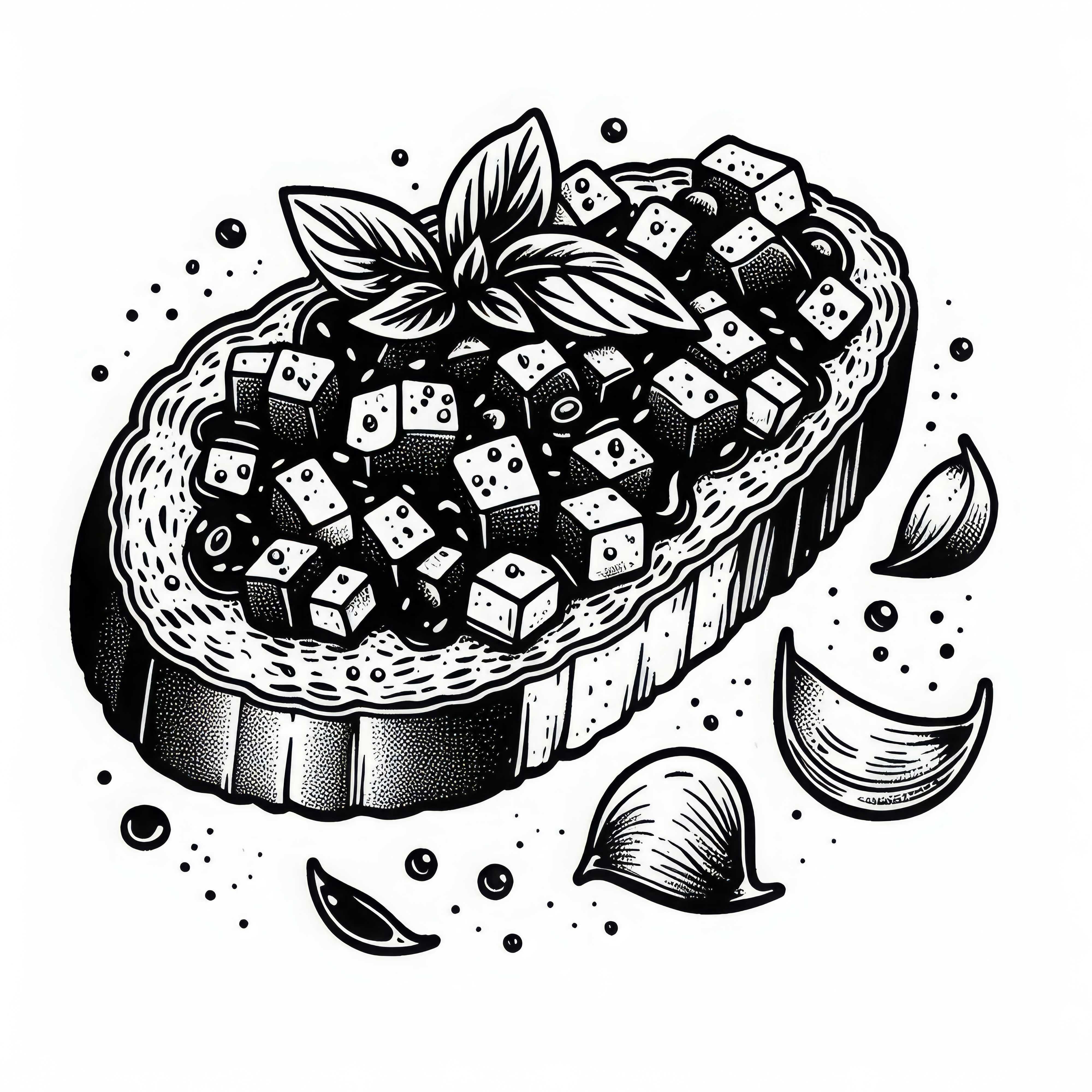 Бесплатная раскраска брускетты в качестве закуски Бесплатная раскраска брускетты в качестве закуски