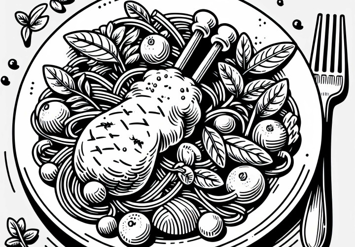 Agneau en tant que plat principal modèle de coloriage gratuit