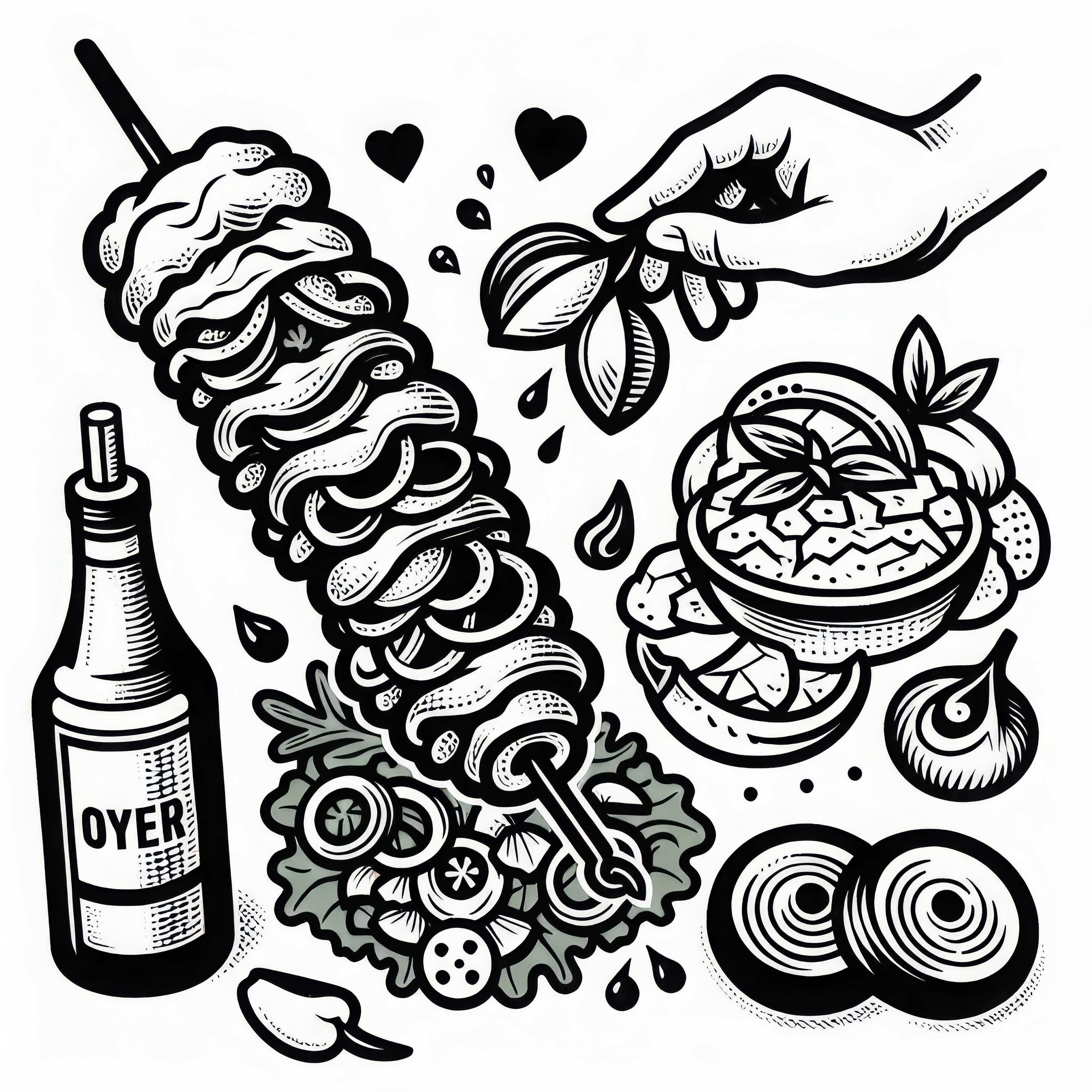 Döner comme plat principal coloriage gratuit Döner en tant que plat principal page à colorier gratuite