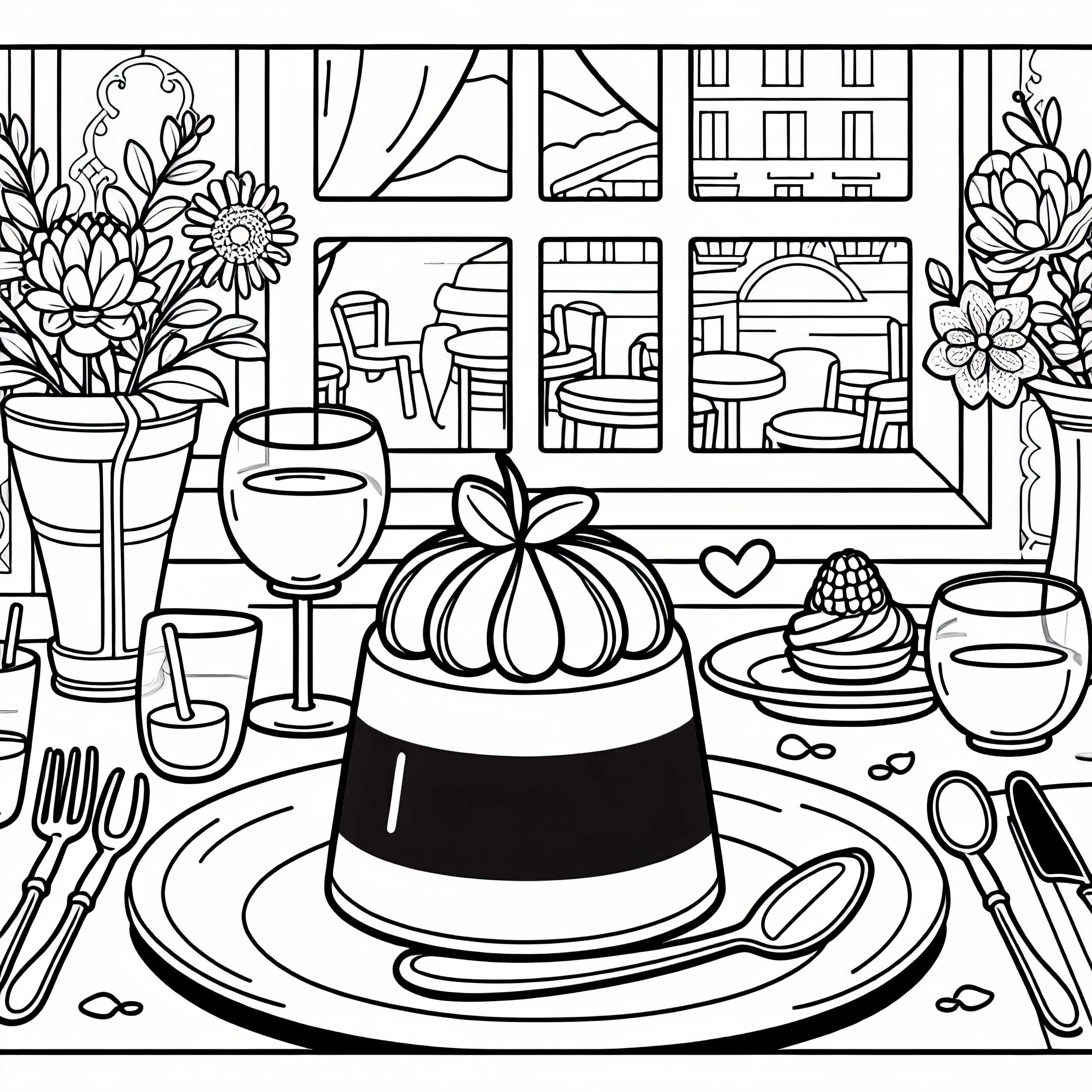 Panna Cotta en tant que dessin à colorier gratuit Panna Cotta comme dessin à colorier dessert gratuit