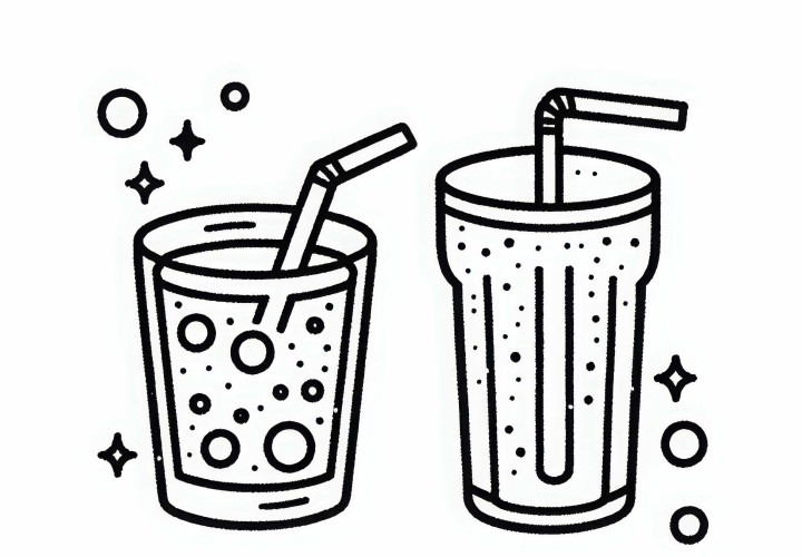 Безалкогольные напитки как напиток к еде – Бесплатная раскраска