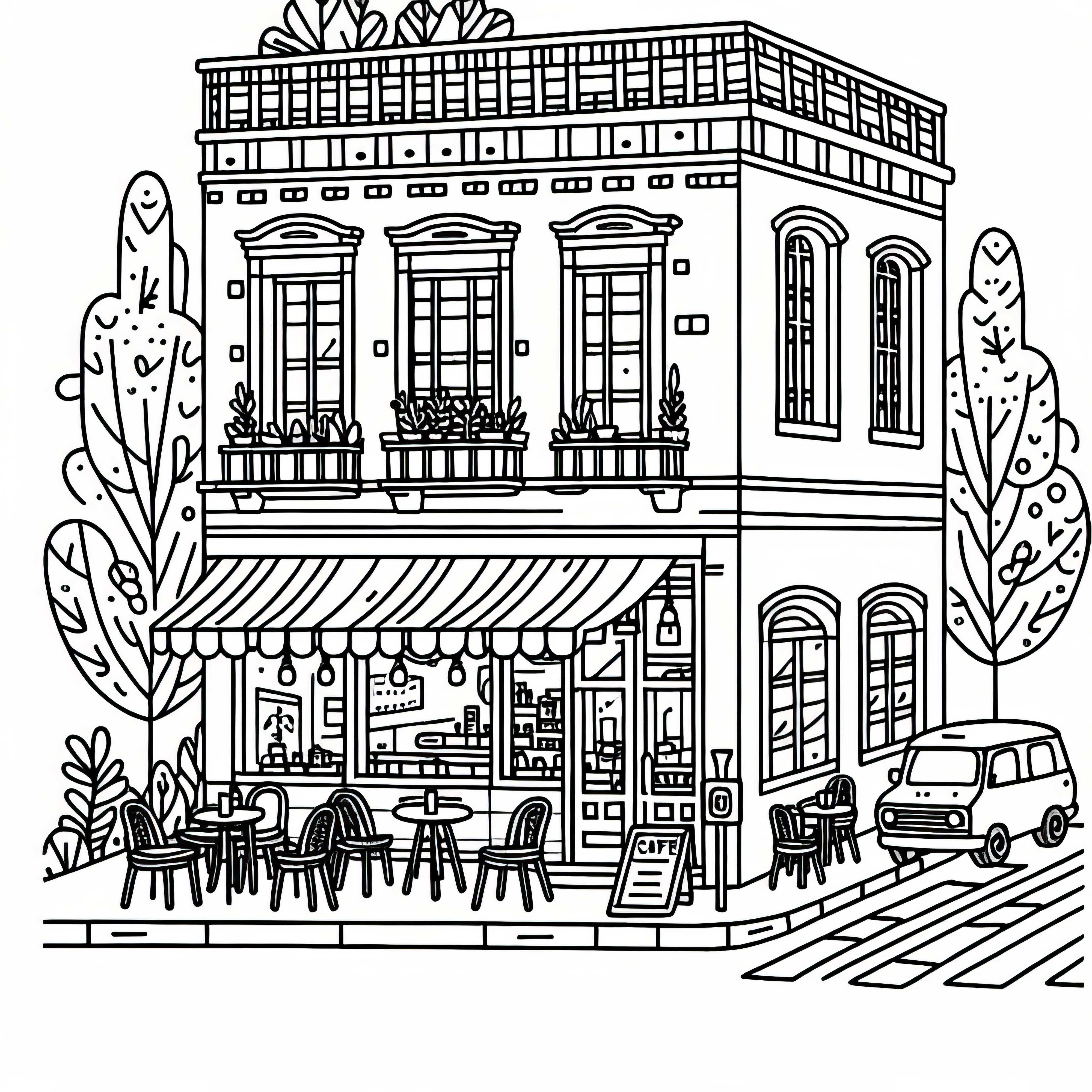 Кафе снаружи раскраска бесплатно Кафе снаружи раскраска бесплатно