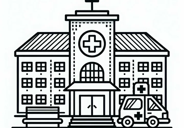 Бесплатная раскраска больницы