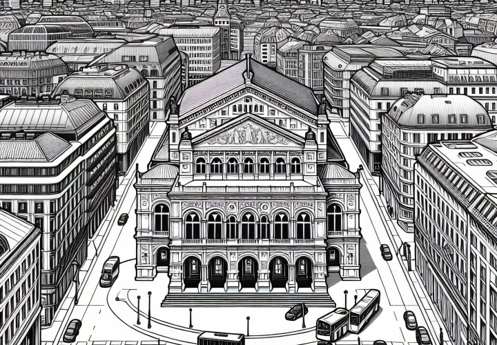 Бесплатный раскраски оперного театра