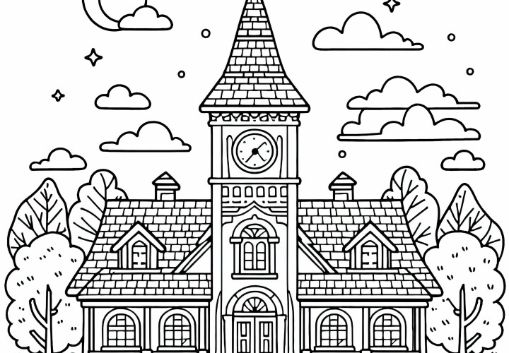Desenho do Rathaus para colorir grátis para download