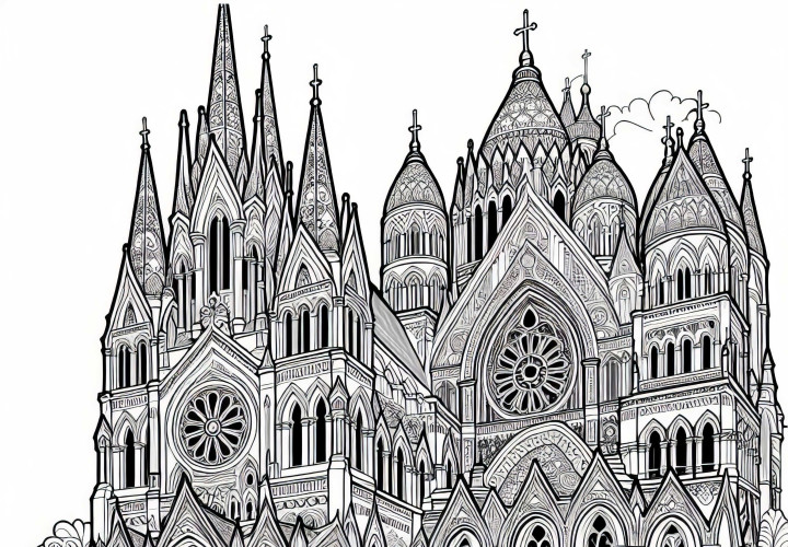 Бесплатная раскраска собора