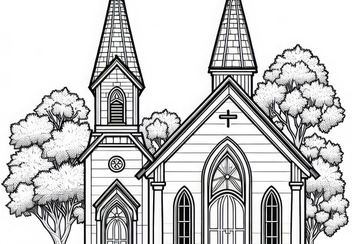 Kapelle Malvorlage Gratis
