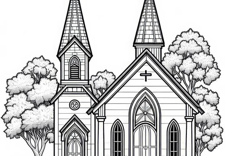 Kapelle Malvorlage Gratis