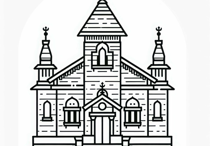 Бесплатные раскраски молитвенного дома