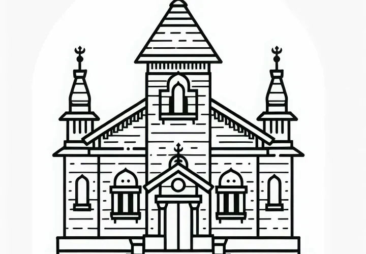 Бесплатные раскраски молитвенного дома