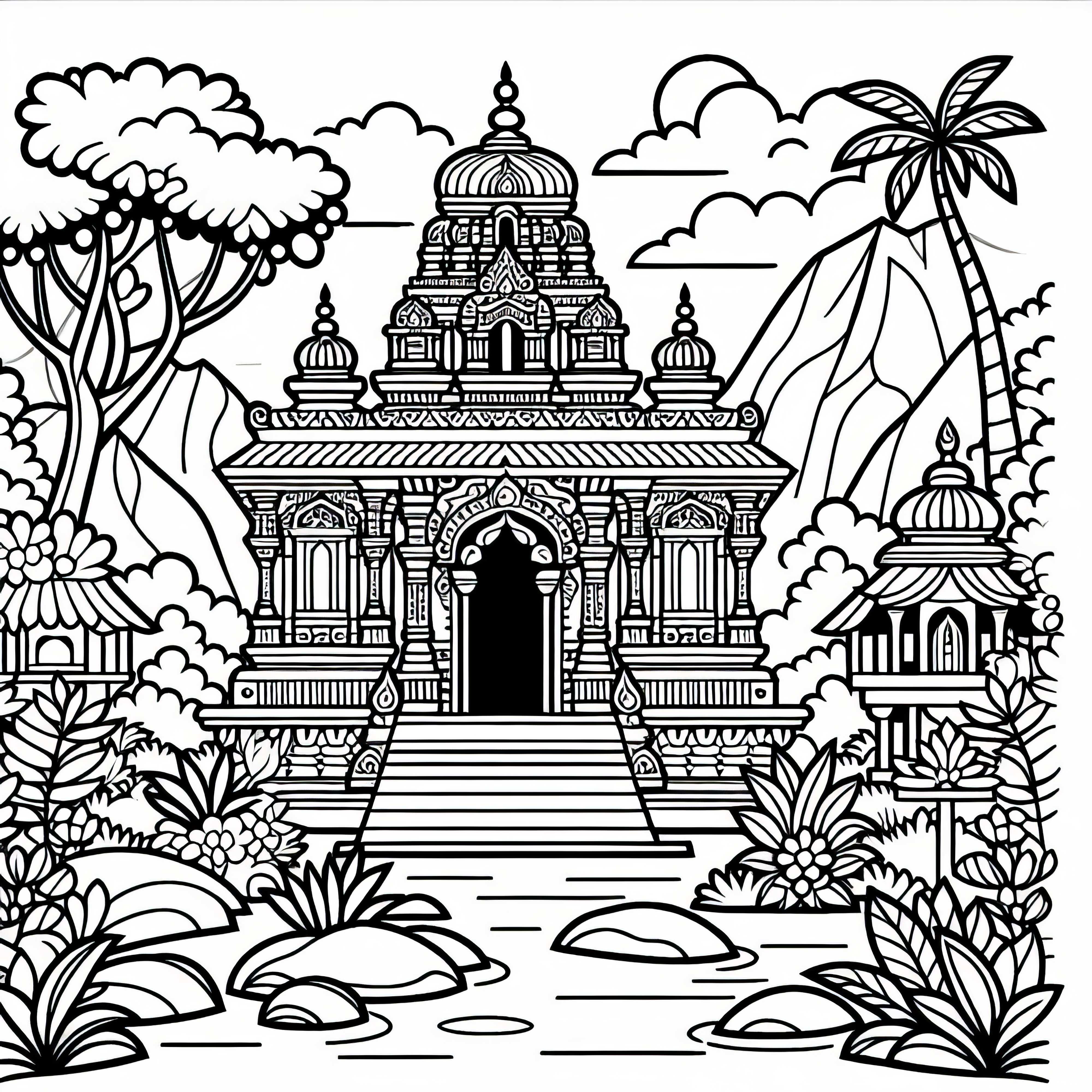 Святыня раскраска бесплатно: качественное изображение для раскрашивания для креативных Святилище Рисунок для раскраски Бесплатно: Качественная раскраска для творческих людей