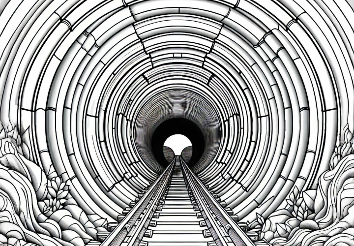 Tunnel Coloring Page Free – Download Now For Free