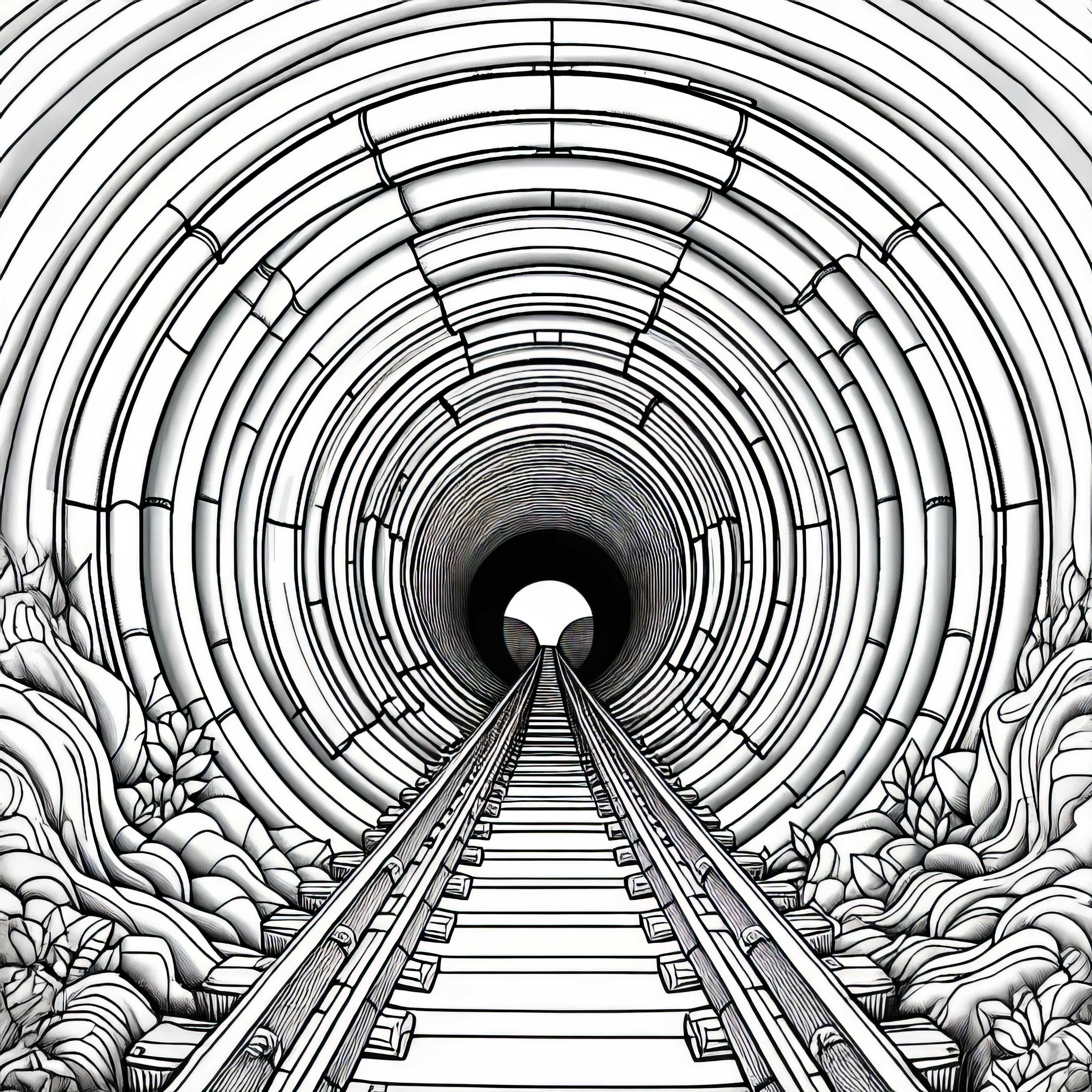 Tunnel Coloring Page Free – Download Now for Free