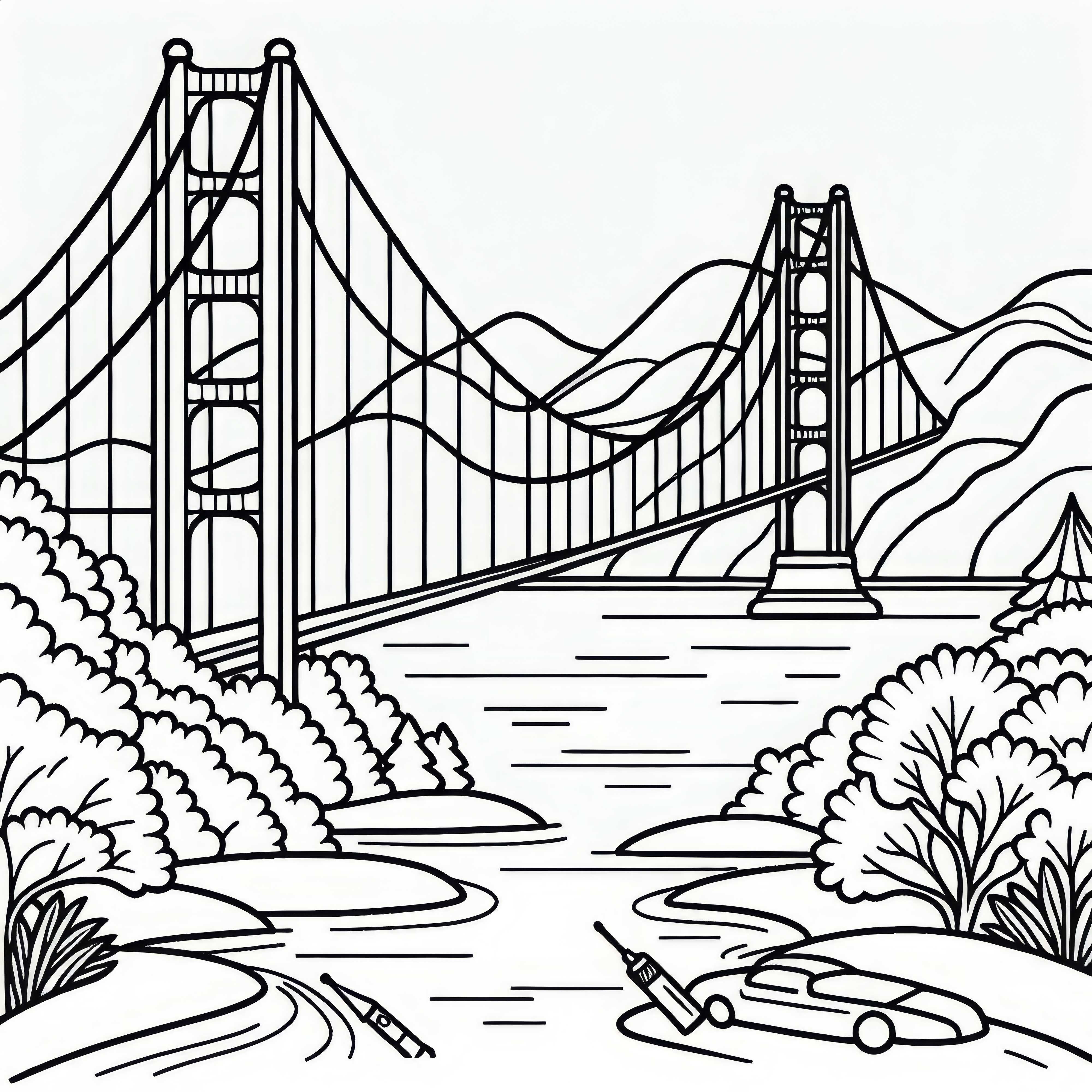 Bridge Coloring Page Free – Cost-free Coloring Fun for Traffic and Infrastructure