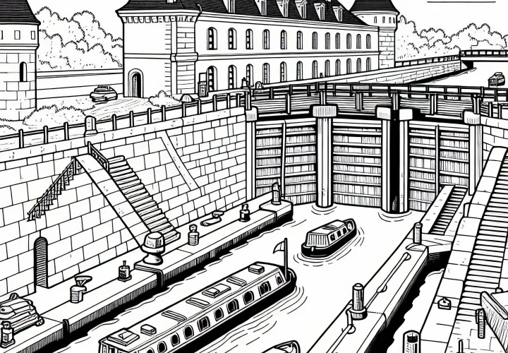 Lock Facility Coloring Template Free