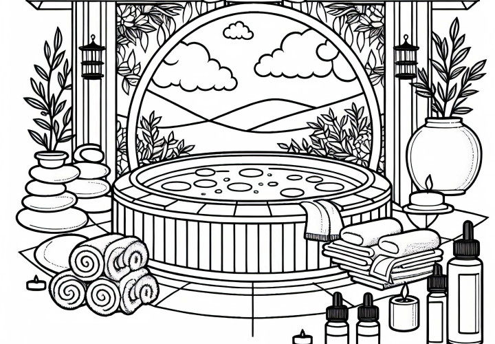 Free coloring page on the topic of recreational facilities