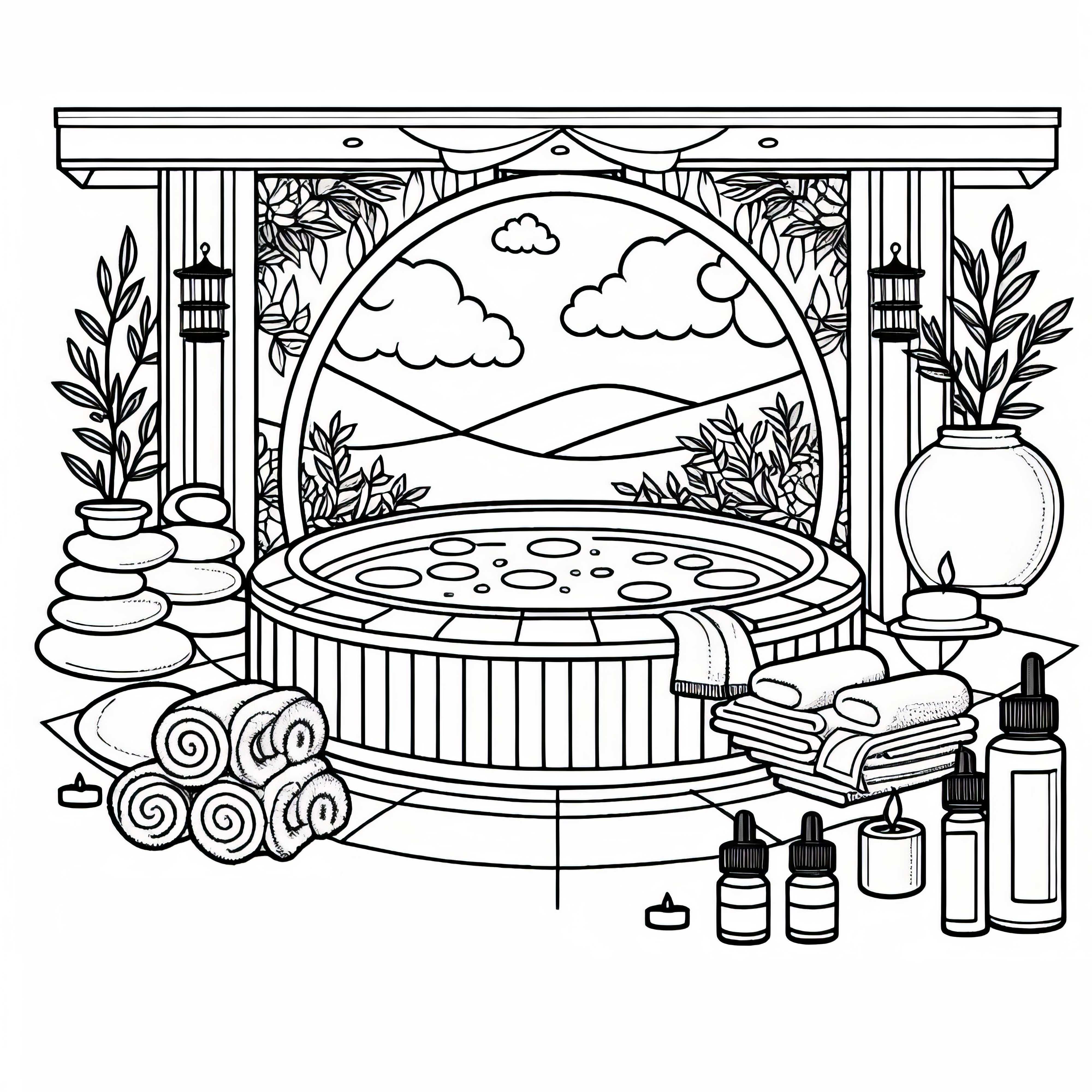 Free coloring page on the topic of recreational facilities