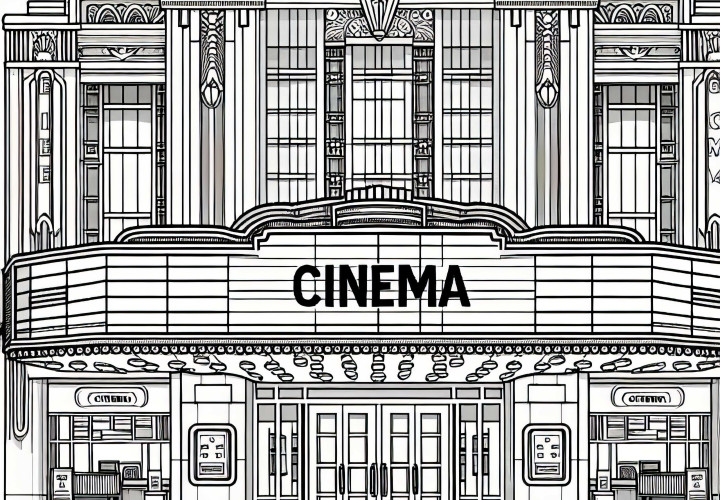 Cinema Coloring Page Free: A Cost-Free Pleasure for Creatives
