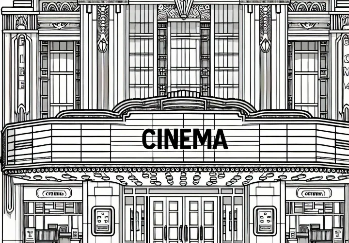 Cinema Coloring Page Free: A Cost-Free Pleasure for Creatives