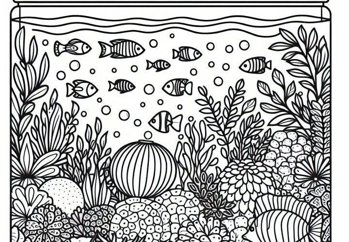 Free Aquarium Coloring Page