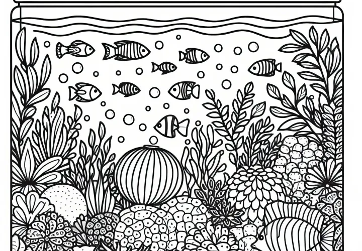 Free Aquarium Coloring Page