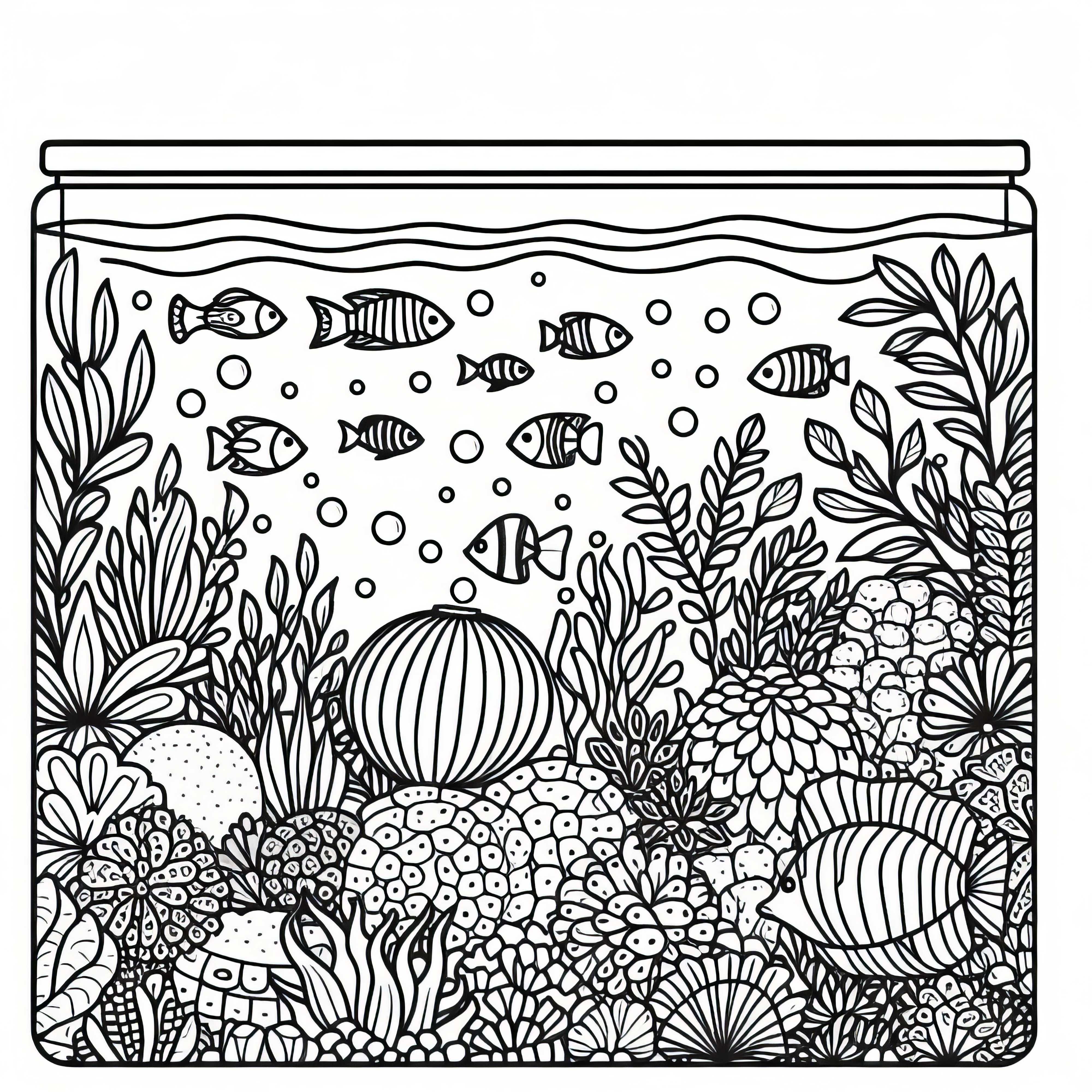 Aquarium Coloring Page Free