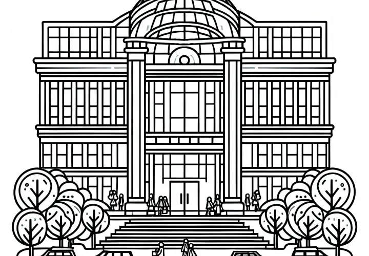 Shopping mall coloring page free