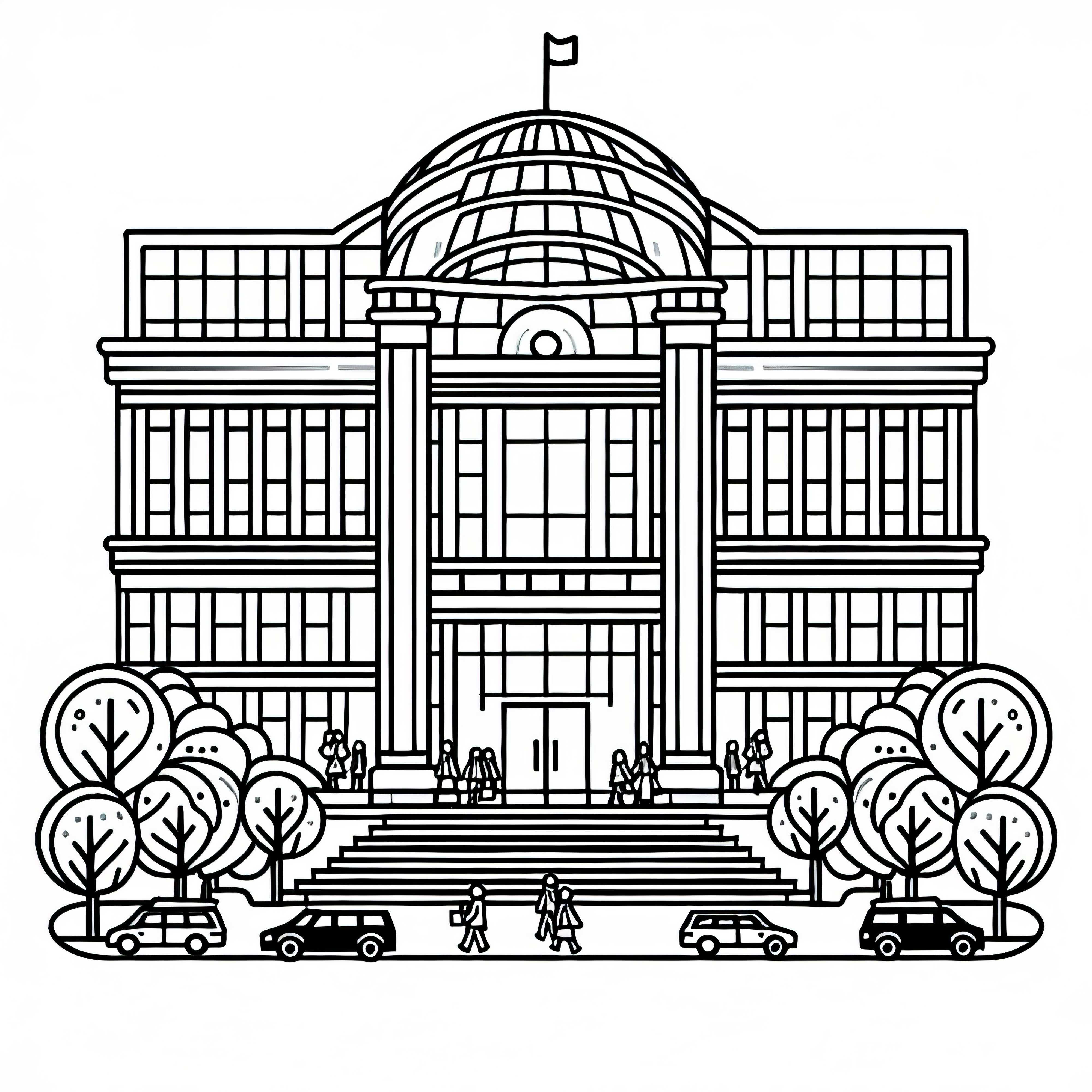 Shopping mall coloring page free