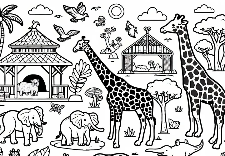 Zoo Coloring Pages Free