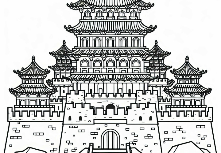 Fort Coloring Page Free - Coloring Picture for Creatives