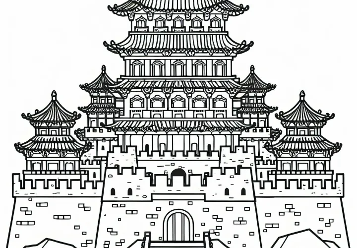 無料のお城の塗り絵 - 創造的なための塗り絵