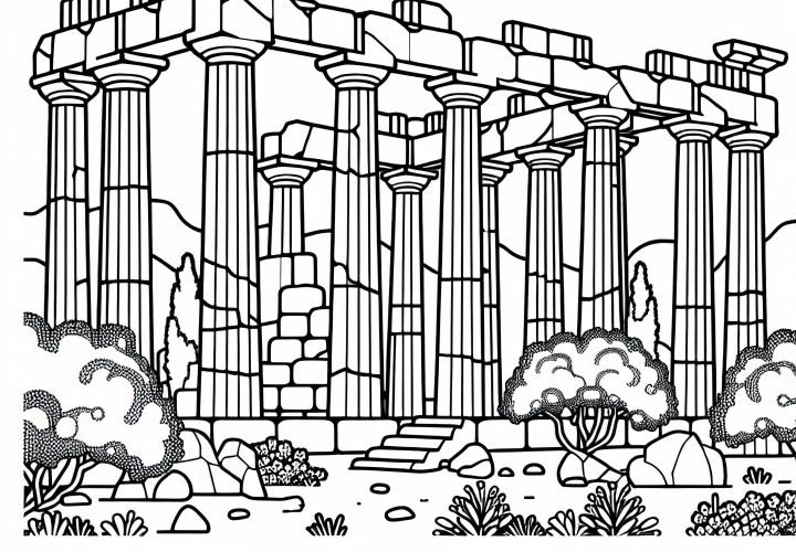 Objavte omalovanku historickej ruiny