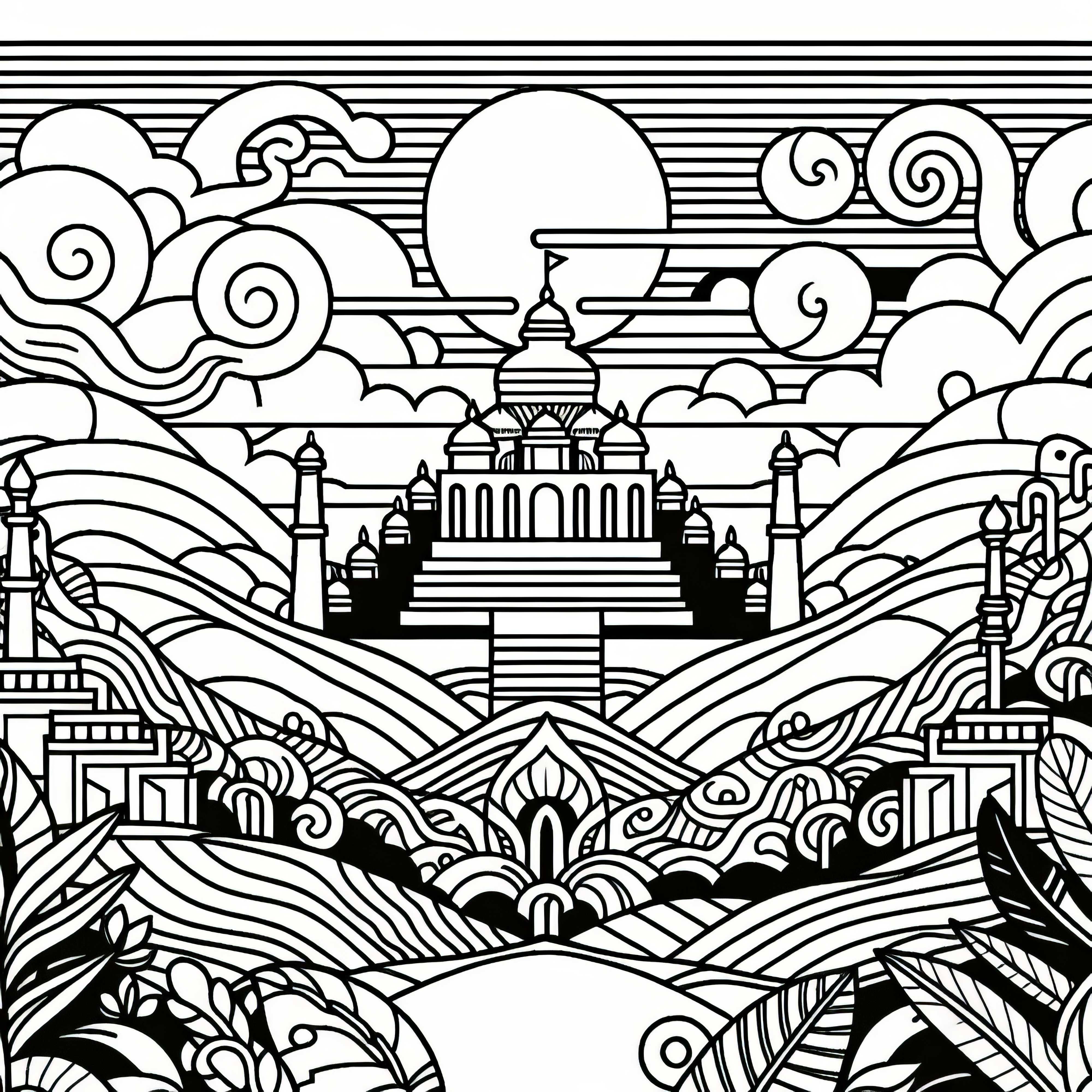 Volný výkres památníku Bezplatná omalovánka památky