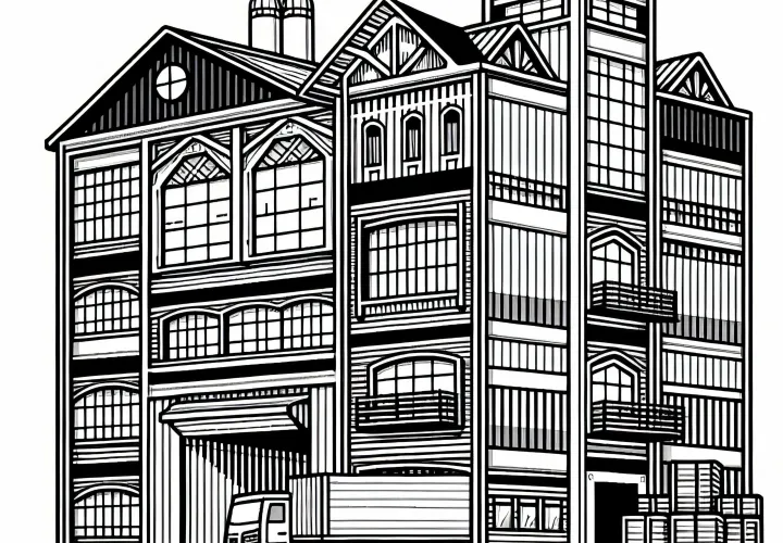 Image à colorier de l'entrepôt gratuit