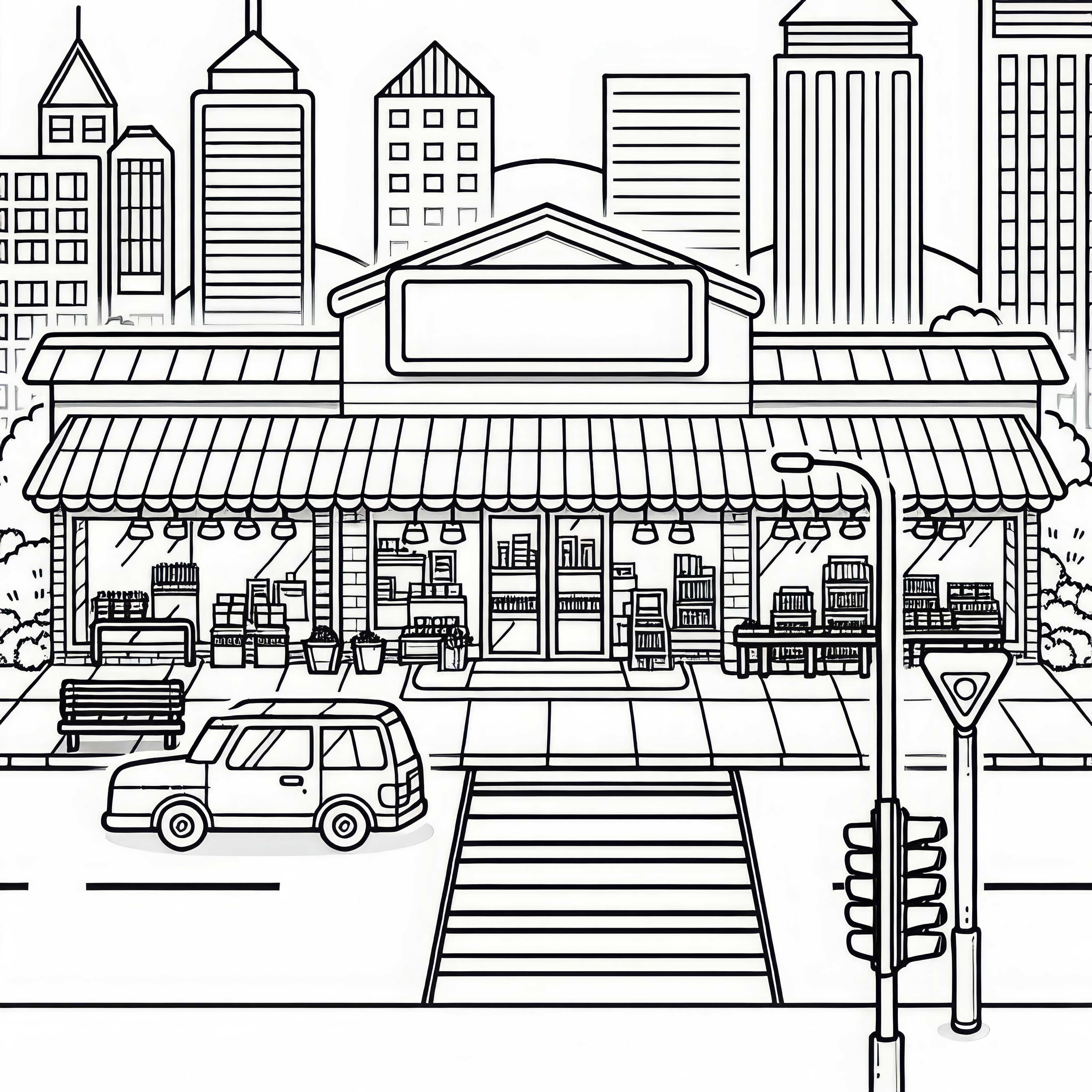 Nemokama pirkinių centro koloravimo lapas