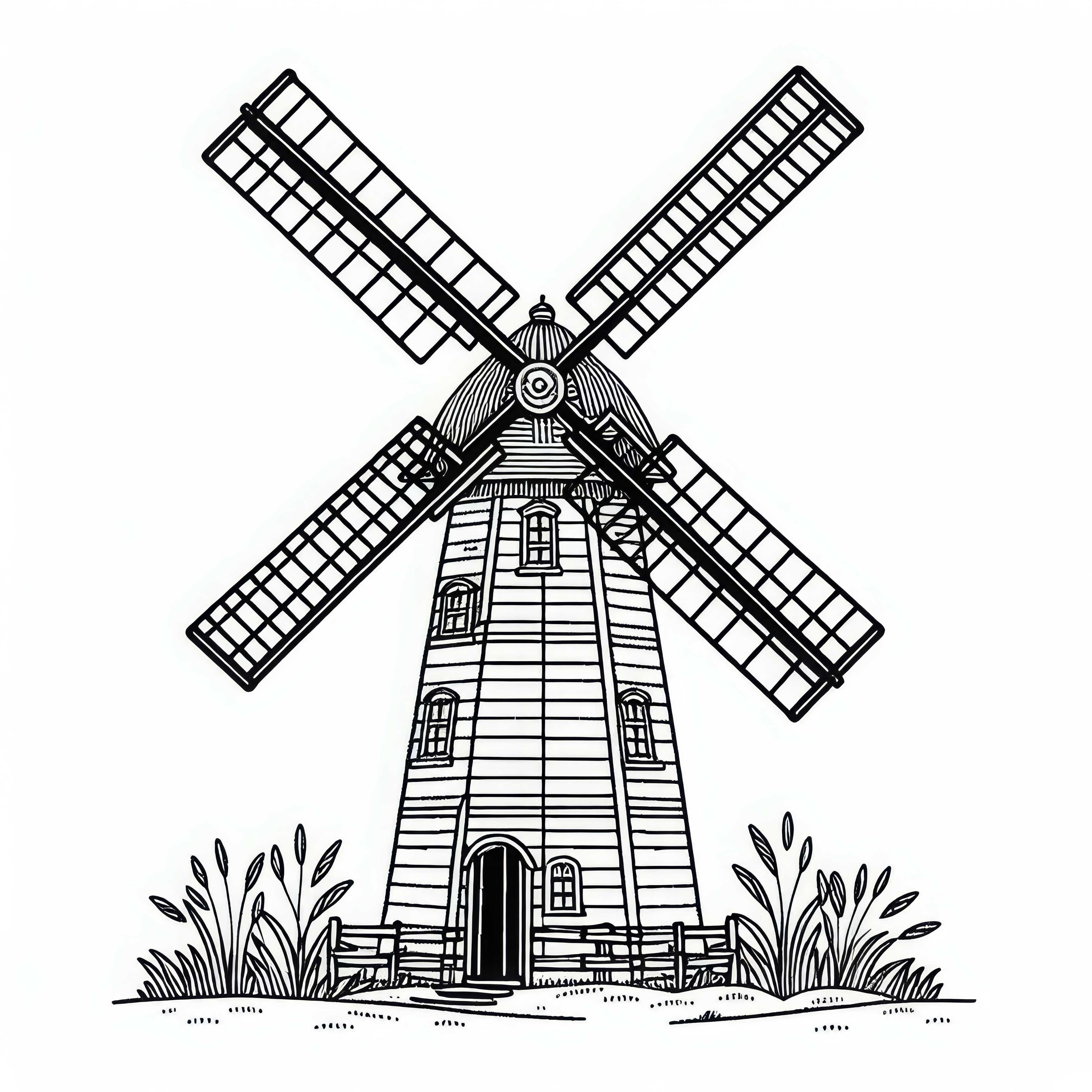 Mlynář Malovací šablona Zdarma Malba zdarma na téma mlýn