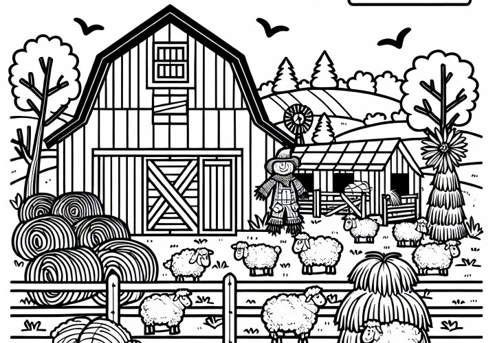 Farm Coloring Page Free: Coloring Picture for Creatives