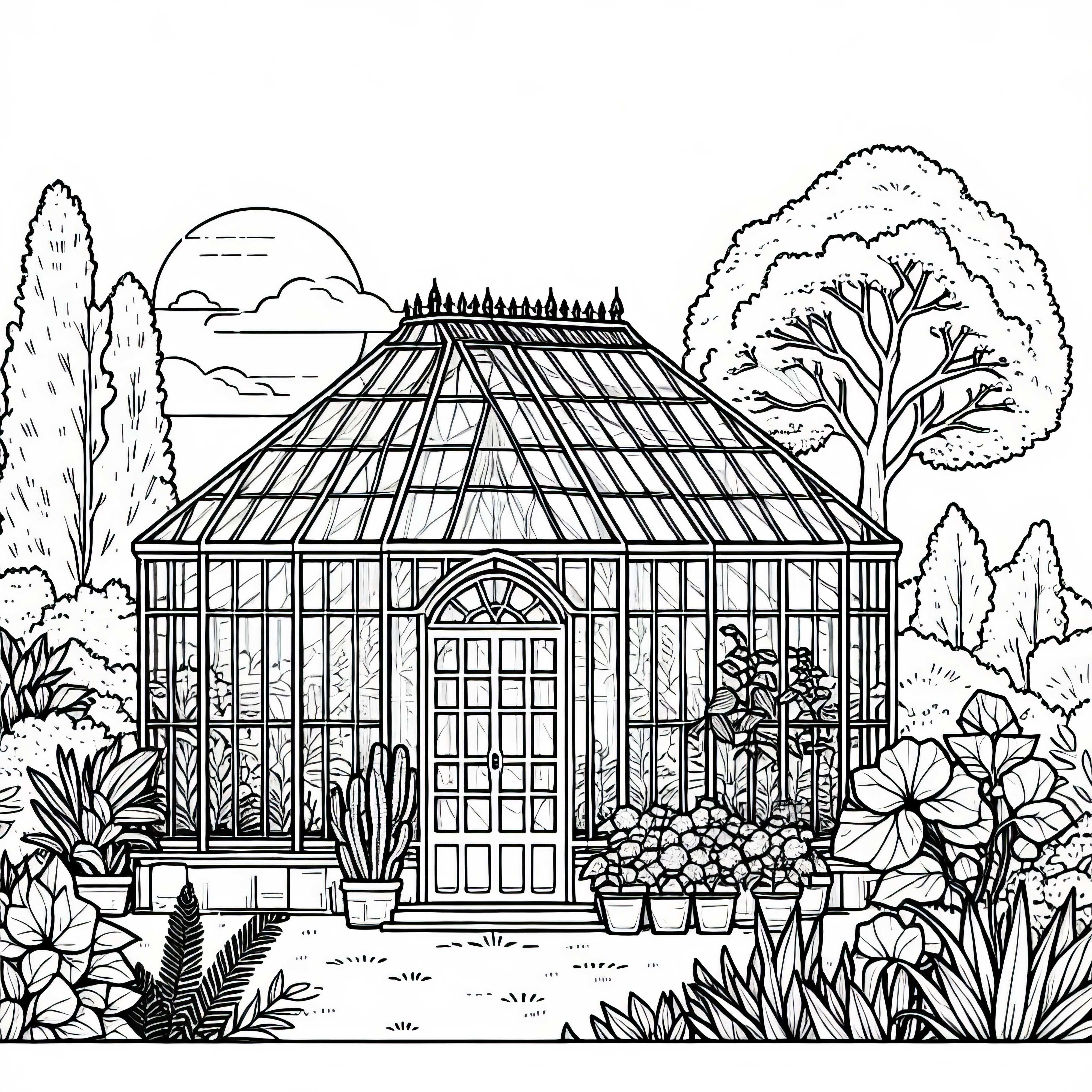 Gambar mewarnai rumah kaca gratis Gambar mewarnai rumah kaca gratis