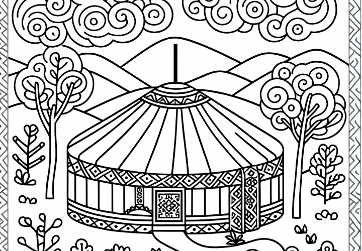 Gambaran Jurte untuk Diwarnai Gratis untuk Diunduh