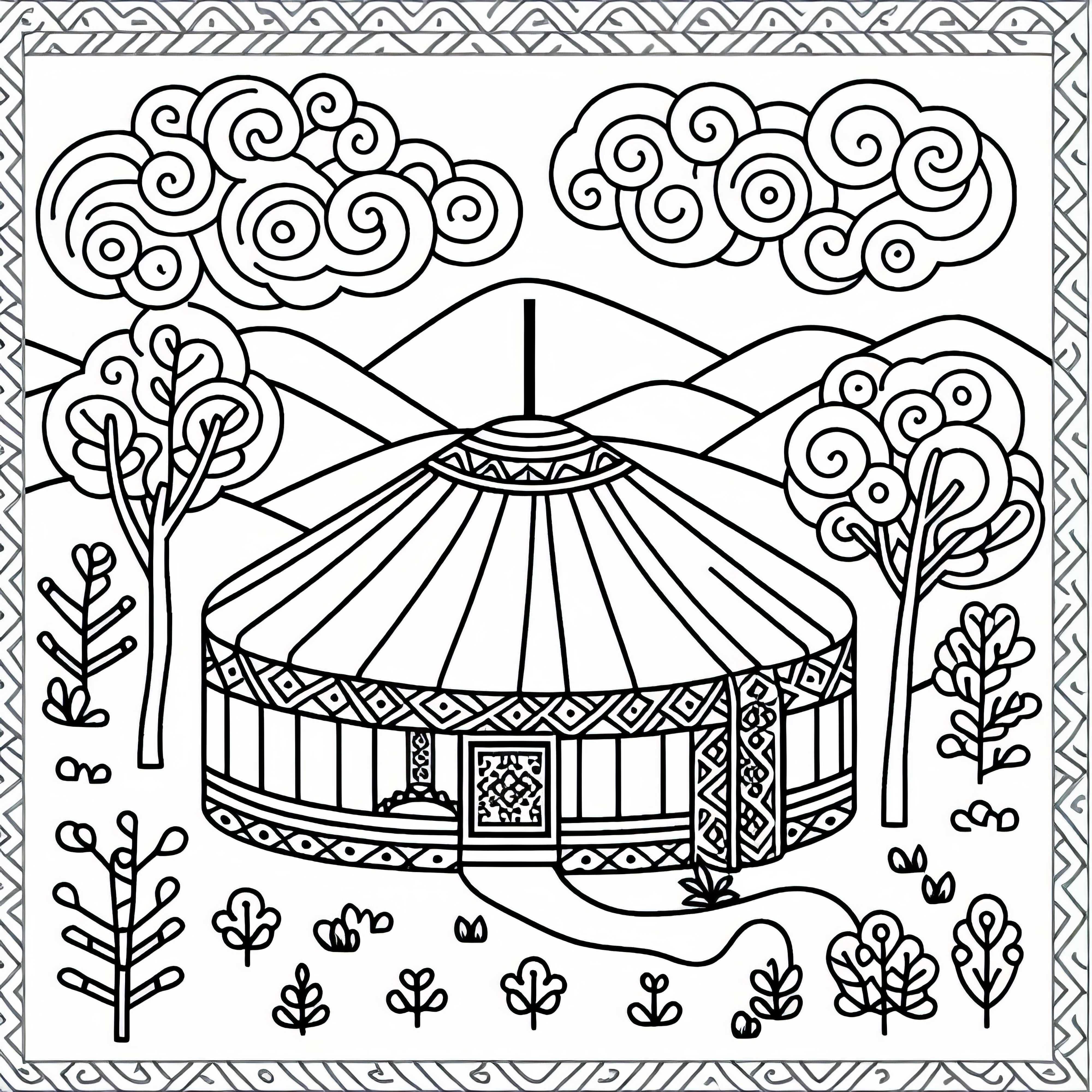 Gambar Mewarnai Jurte Gratis Untuk Diunduh Gambar Pewarnaan Jurte Gratis untuk Diunduh