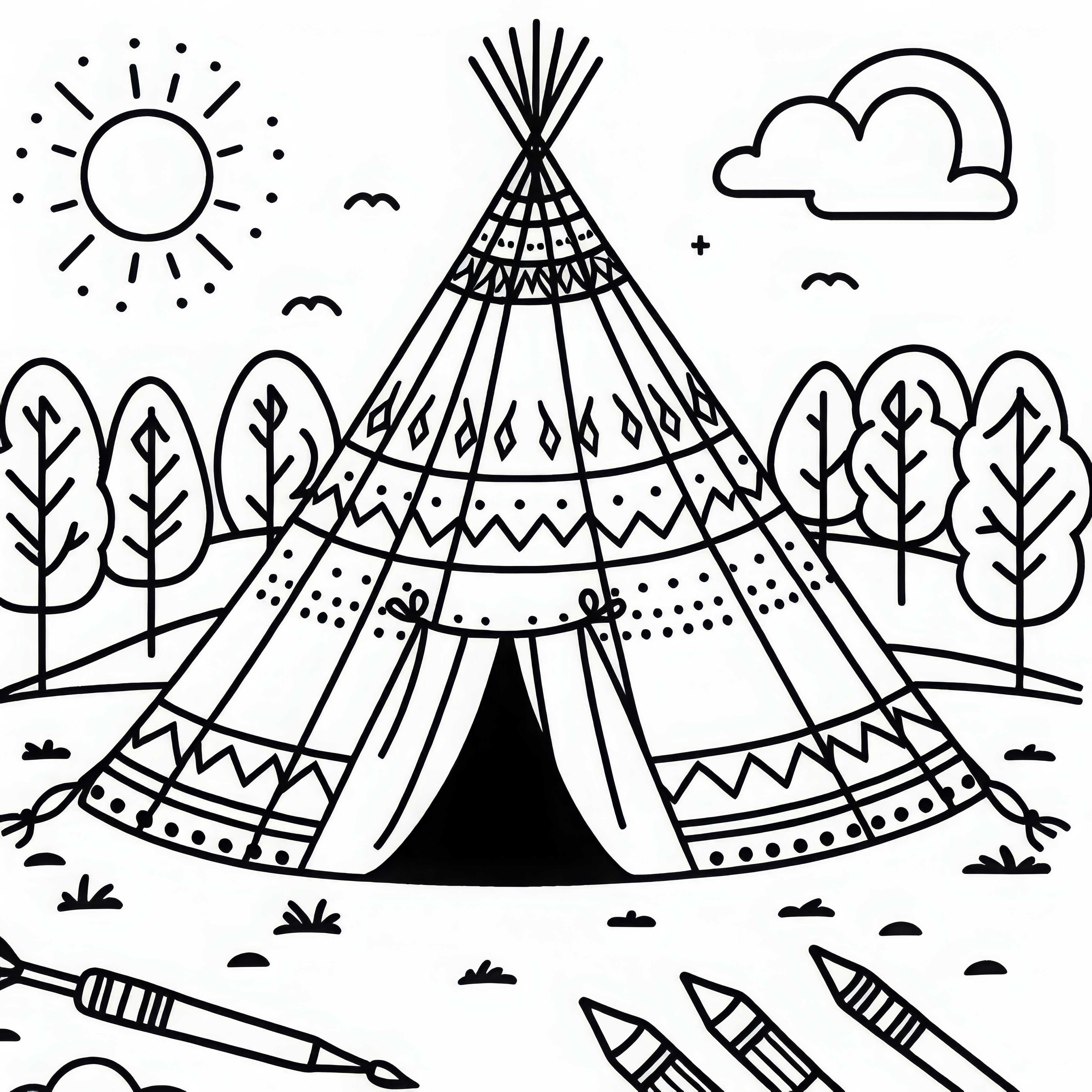 Gambar Mewarnai Tipi Template Gratis untuk Diunduh Gambar Mewarnai Tipi Template Gratis untuk Diunduh