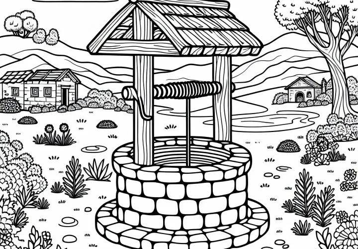 Фонтан Раскраска Бесплатно – Получи свою раскраску