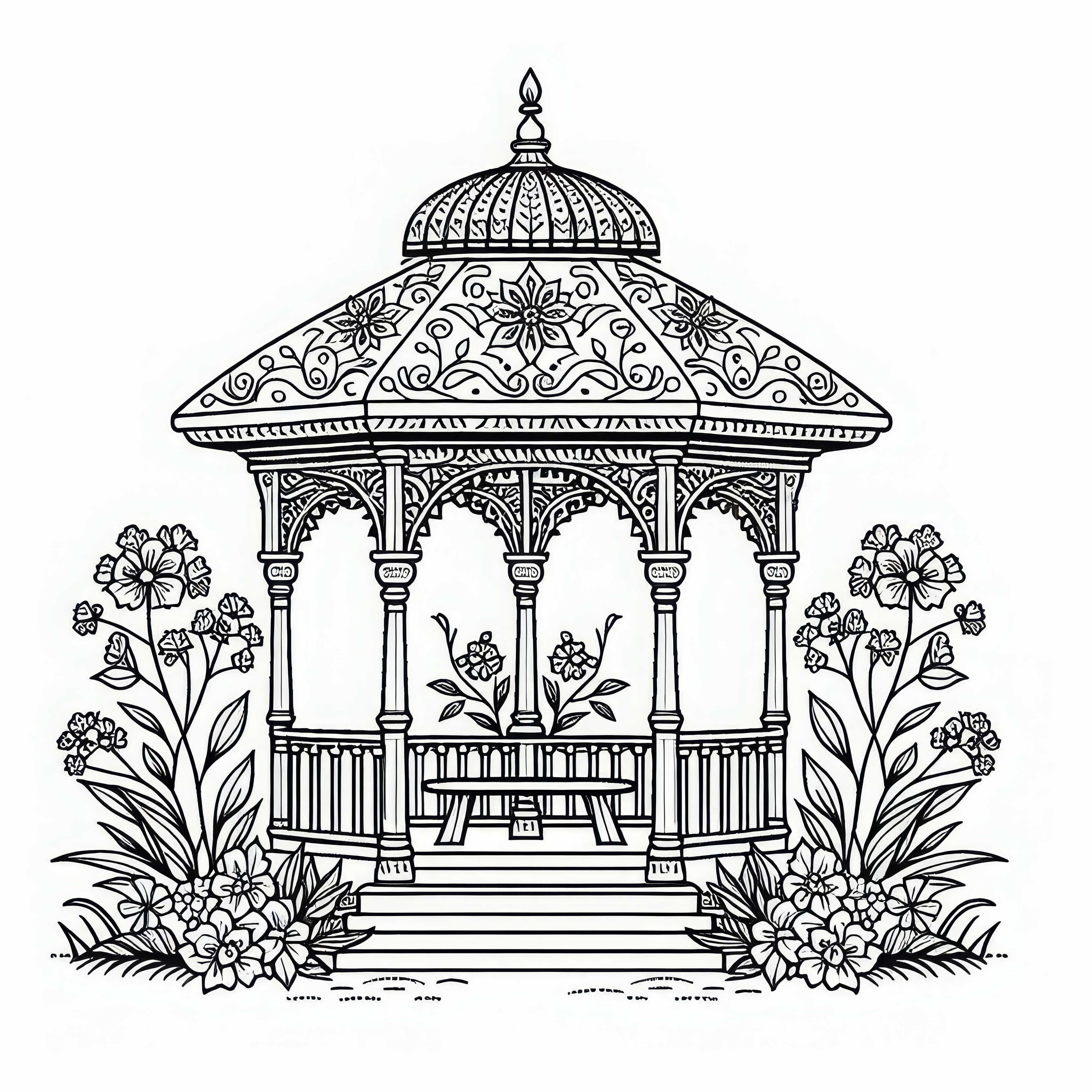 Pavilhão Modelo para Colorir Grátis – Desenho para Colorir Gratuito Pavillon Molde para Colorir Grátis – Desenho para Colorir Gratuito