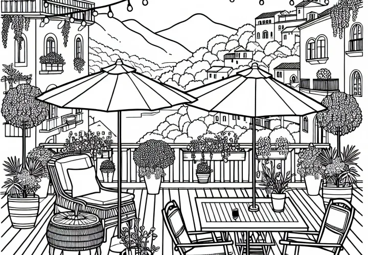 Террасу раскраска бесплатно