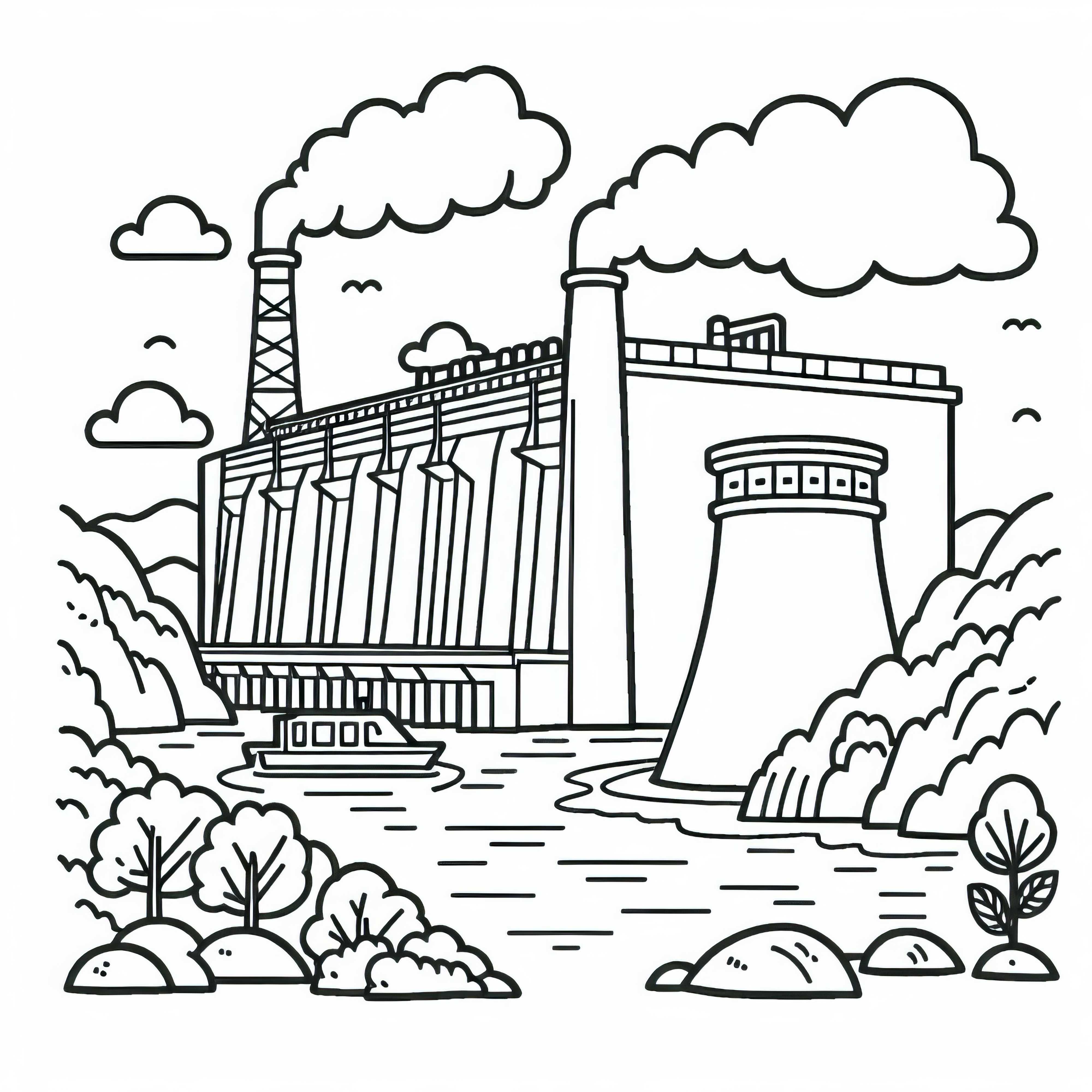 Téléchargement gratuit de modèles de centrales hydroélectriques à colorier Télécharger gratuitement un modèle de centrale hydroélectrique