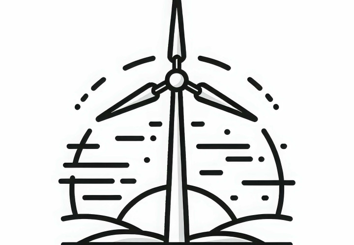 Illustration gratuite d'une éolienne onshore