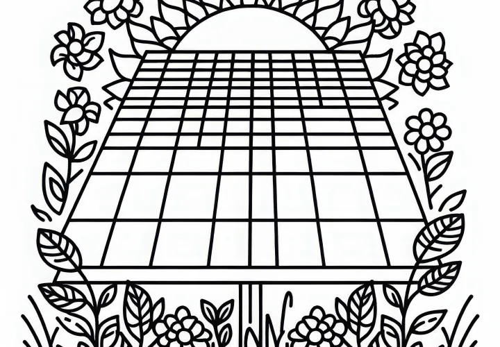 Бесплатная раскраска фотогальванической установки