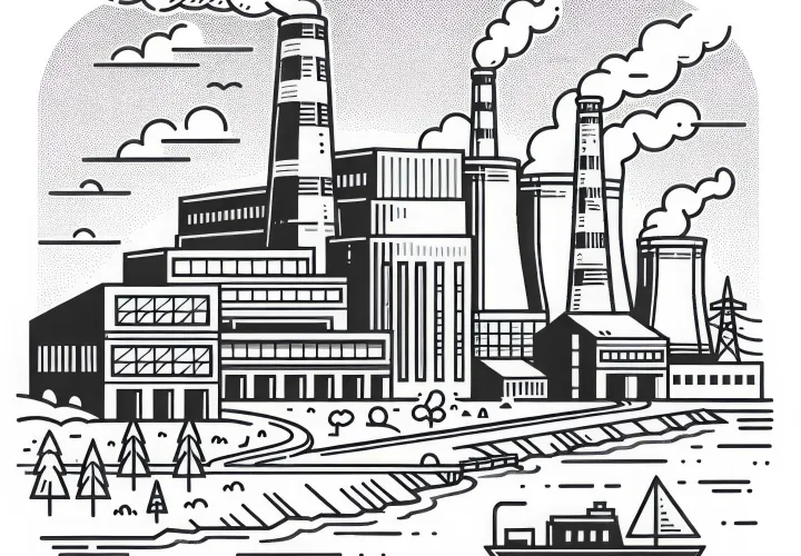 Раскраска завода по сжиганию отходов – Скачайте бесплатно