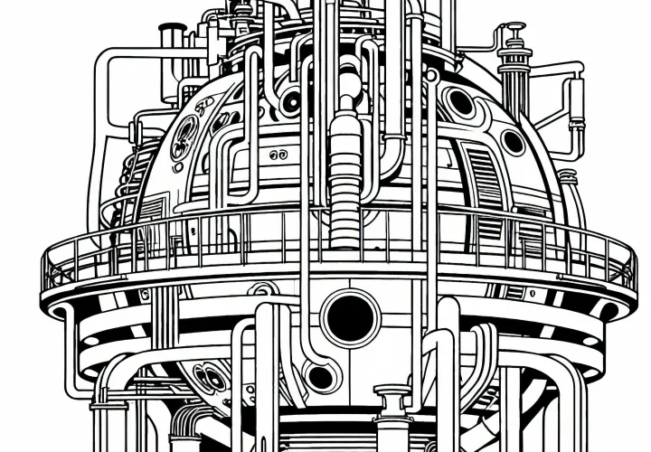 Бесплатная раскраска исследовательского реактора