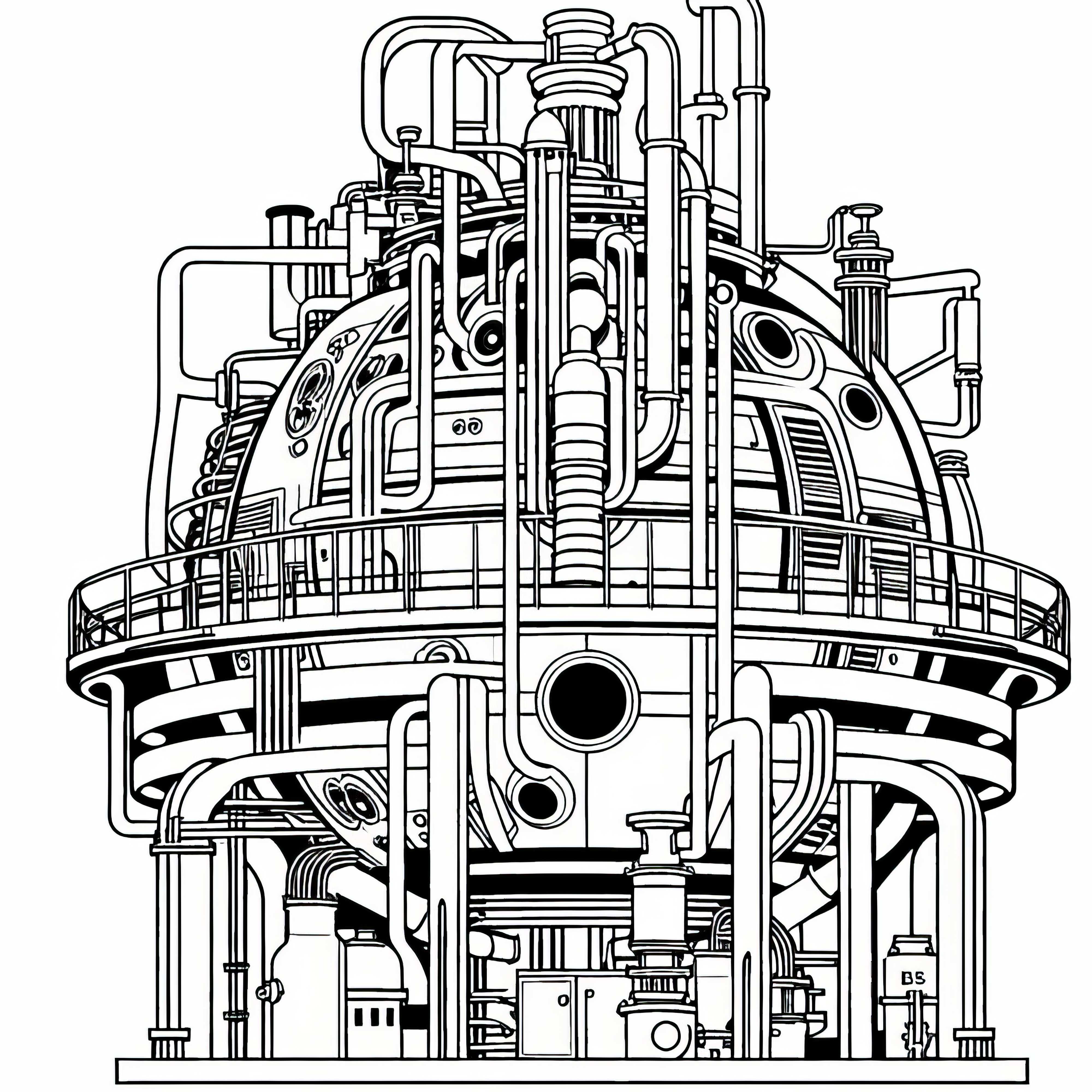 Image à colorier de réacteur de recherche gratuit Image à colorier de réacteur de recherche gratuit